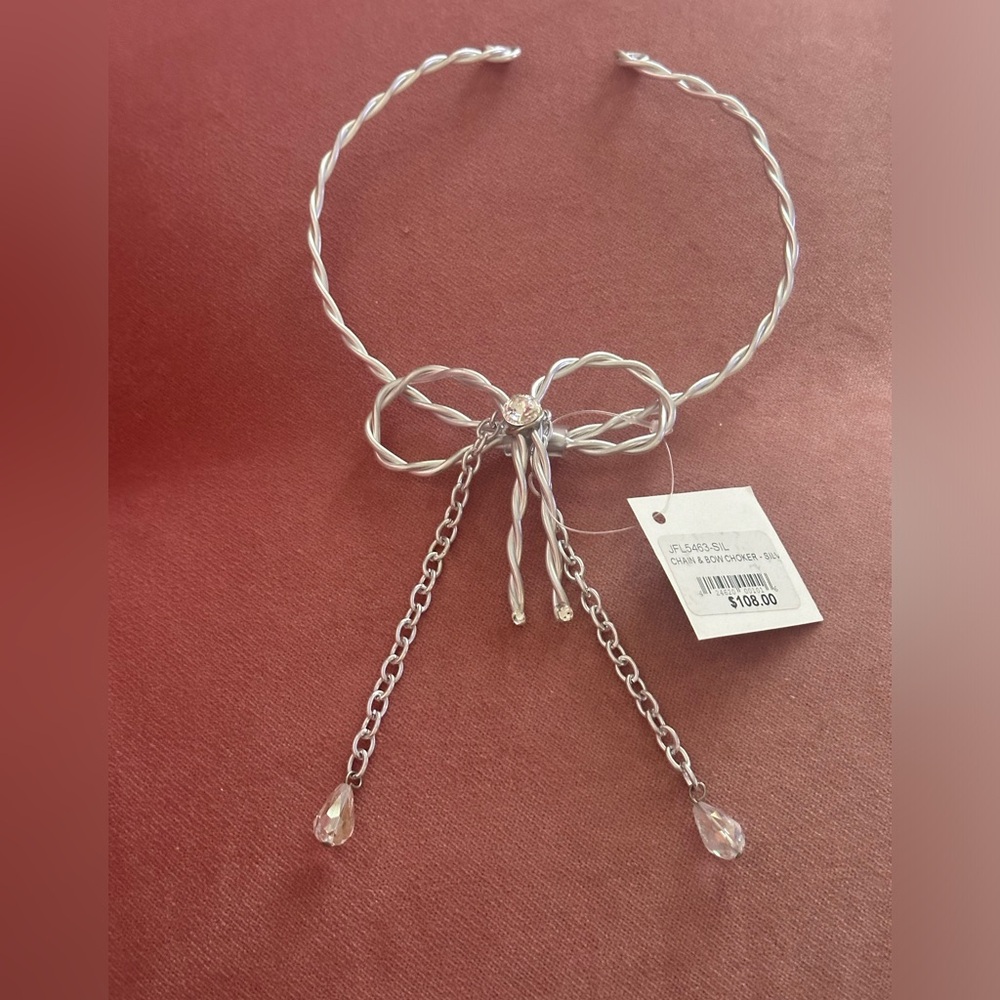 NWT CHAIN AND BOW CHOKER